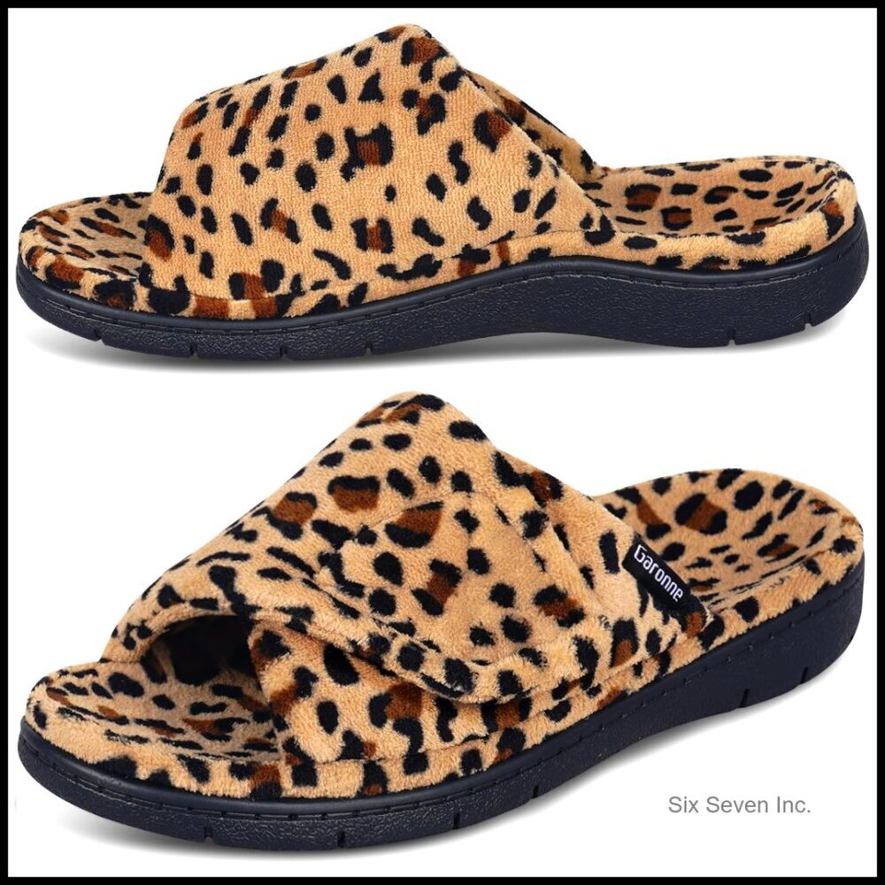 Adjustable Wrap Open Toe Slippers Arch Support Indoor Outdoor Summer House Shoes